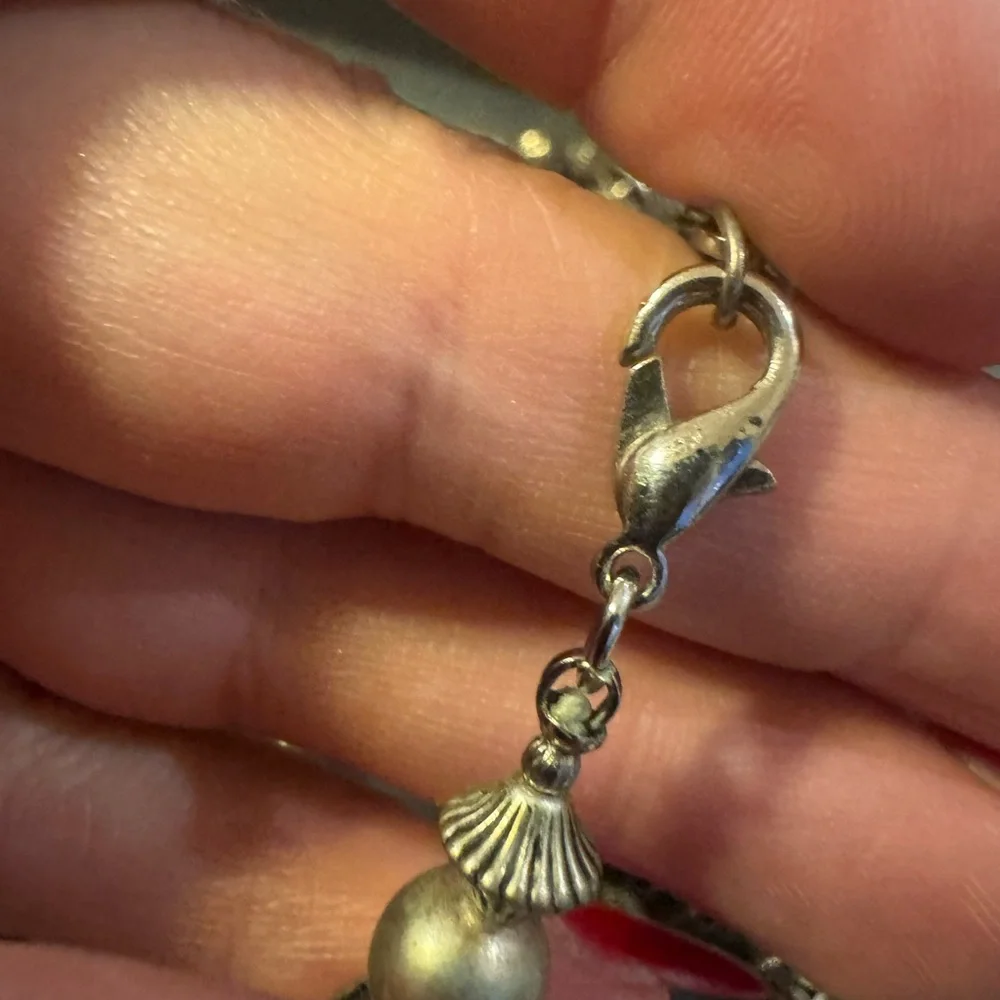 Bohemian Style Silver Tone Beaded Necklace